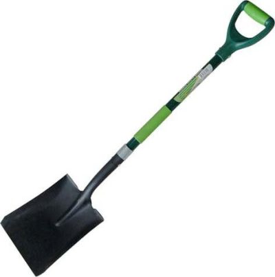 Square Mouth Shovel with Fibreglass D Handle