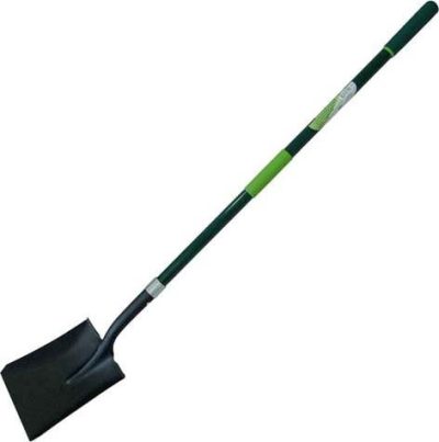 Square Mouth Shovel with Long Fibreglass Handle