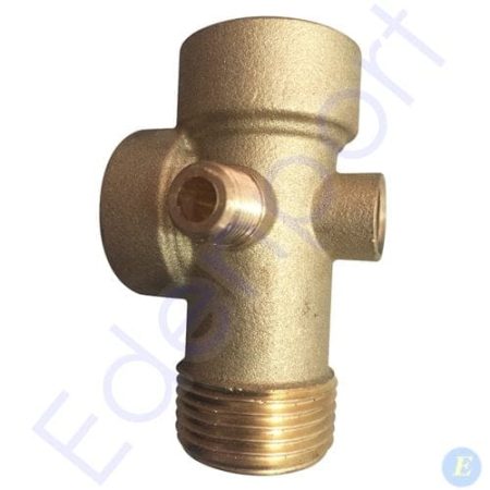 Brass plumbing valve fitting with threaded connections