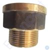 Brass threaded pipe fitting with hex body