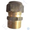 Brass threaded cable gland with black cap