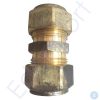 Brass threaded compression plumbing fitting