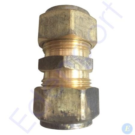 Brass threaded compression plumbing fitting