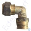 Brass 90-degree threaded elbow pipe fitting