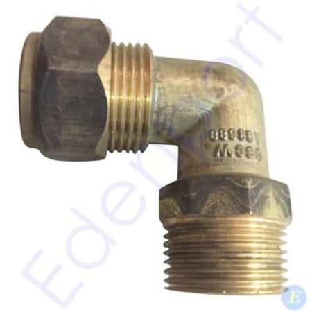 Brass 90-degree threaded elbow pipe fitting