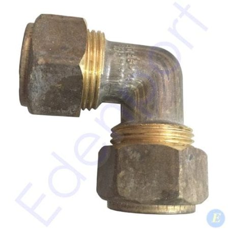 Brass 90-degree elbow compression pipe fitting