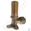 Brass plumbing valve with threaded pipe connection