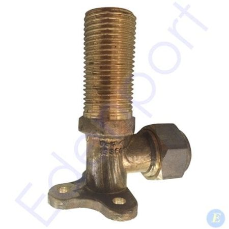 Brass plumbing valve with threaded pipe connection