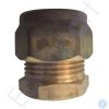 Brass threaded cable gland with black cap