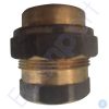 Brass threaded plumbing fitting with black rings