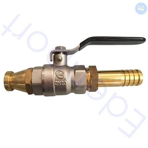 Brass ball valve with hose barb fitting