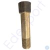 Brass hex head bolt with threaded end