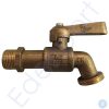 Brass garden tap with lever handle