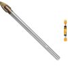 Glass drill bit with carbide spear tip