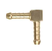 Brass 90-degree hose barb fitting