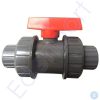 PVC ball valve with red handle