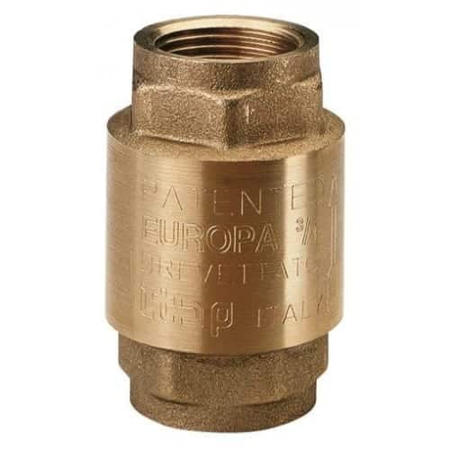 Brass threaded non-return valve fitting