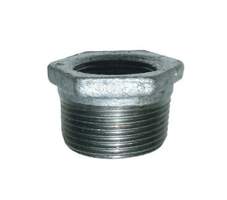 Galvanised threaded pipe reducer bushing fitting