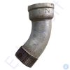 Galvanised 90-degree threaded pipe elbow fitting