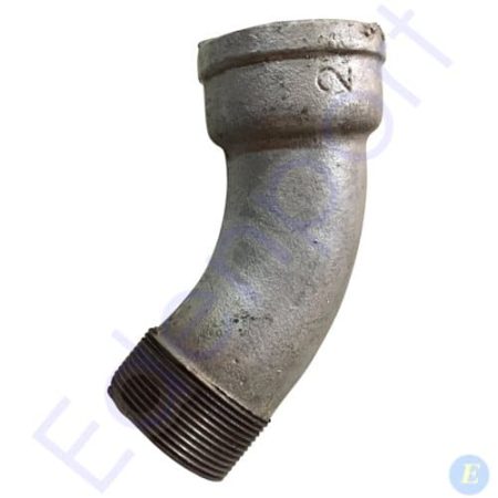 Galvanised 90-degree threaded pipe elbow fitting