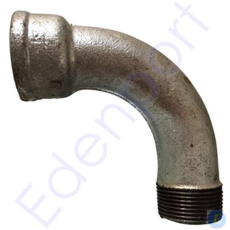 Galvanised steel 90-degree elbow pipe fitting