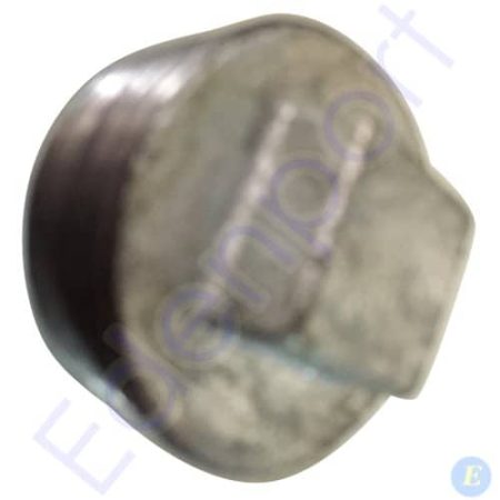 Polished translucent grey gemstone with dark band