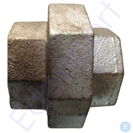 Forged steel coupling with central hexagonal flange