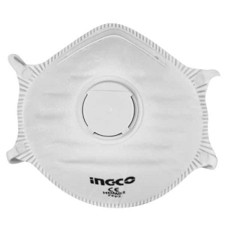 White valved disposable respirator face mask
