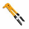 Yellow hand riveter with interchangeable nozzles
