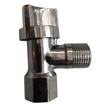 Chrome angle valve plumbing fitting