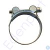 Metal hose clamp isolated on white background