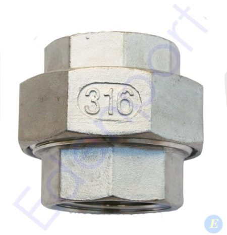 316 stainless steel threaded pipe union fitting