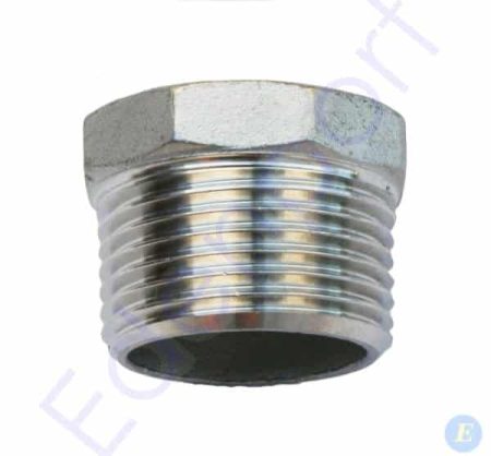 Hex head threaded metal pipe plug