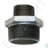 Galvanised steel threaded pipe reducer fitting