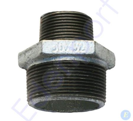 Galvanised steel threaded pipe reducer fitting