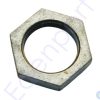 Metal hex nut isolated on white background