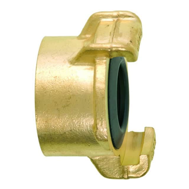 Brass hose coupling with rubber seal