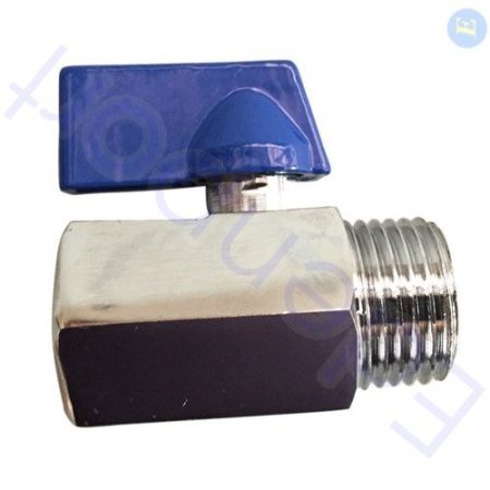 Mini brass ball valve with blue handle
