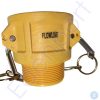 Yellow Flowline camlock coupling with threaded base