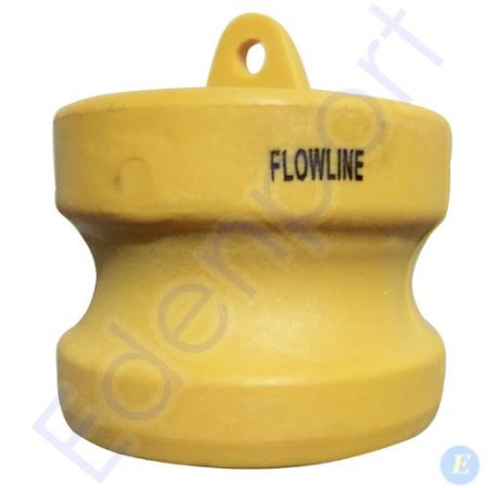Yellow Flowline industrial float with top eyelet