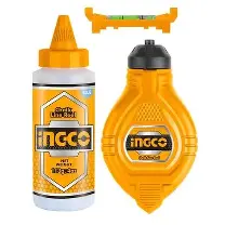 Ingco chalk line reel and chalk refill bottle