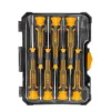 Precision screwdriver set in black and yellow case