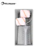 Mini paint roller kit in plastic tray