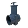 Industrial pipe valve with screw handle mechanism