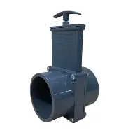 Industrial pipe valve with screw handle mechanism