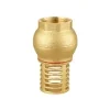 Brass foot valve with threaded top and strainer