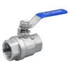 Stainless steel ball valve with blue handle