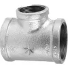 Galvanised threaded pipe tee fitting