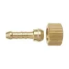 Brass hose barb fitting and knurled nut