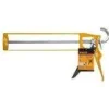 Yellow caulking gun with sealant cartridge